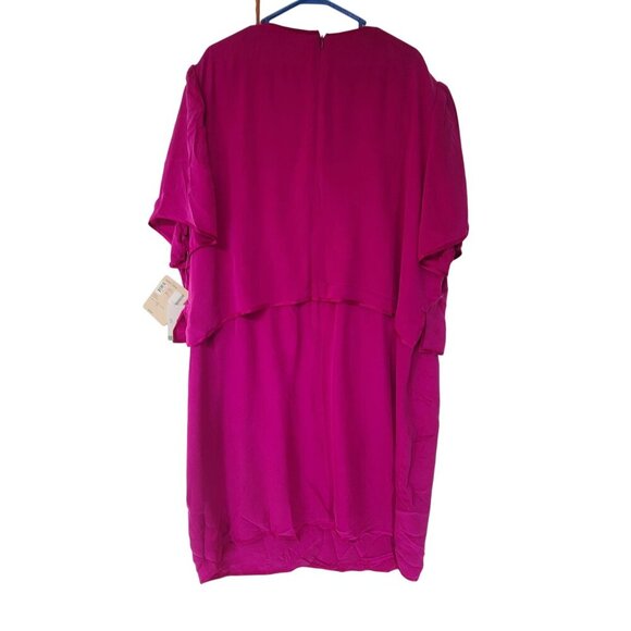 Shomi by Miller ShorNWT Women's Short Sleeve Dress Hot Pink Size 24 - Picture 5 of 9